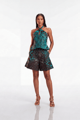 Oge Cotton High-Waisted Shorts