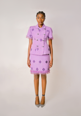 Amara Eternity skirt handwoven Akwa Ocha beaded pencil skirt ASAABA