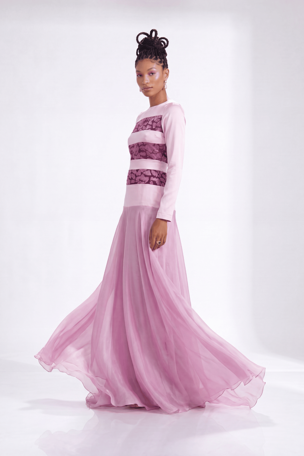 Adaeze Silk & Batik Chiffon Occasion Dress