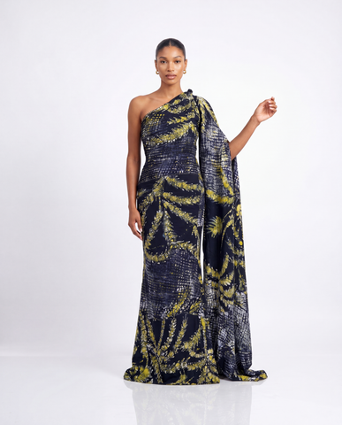 Moyin one shoulder dress