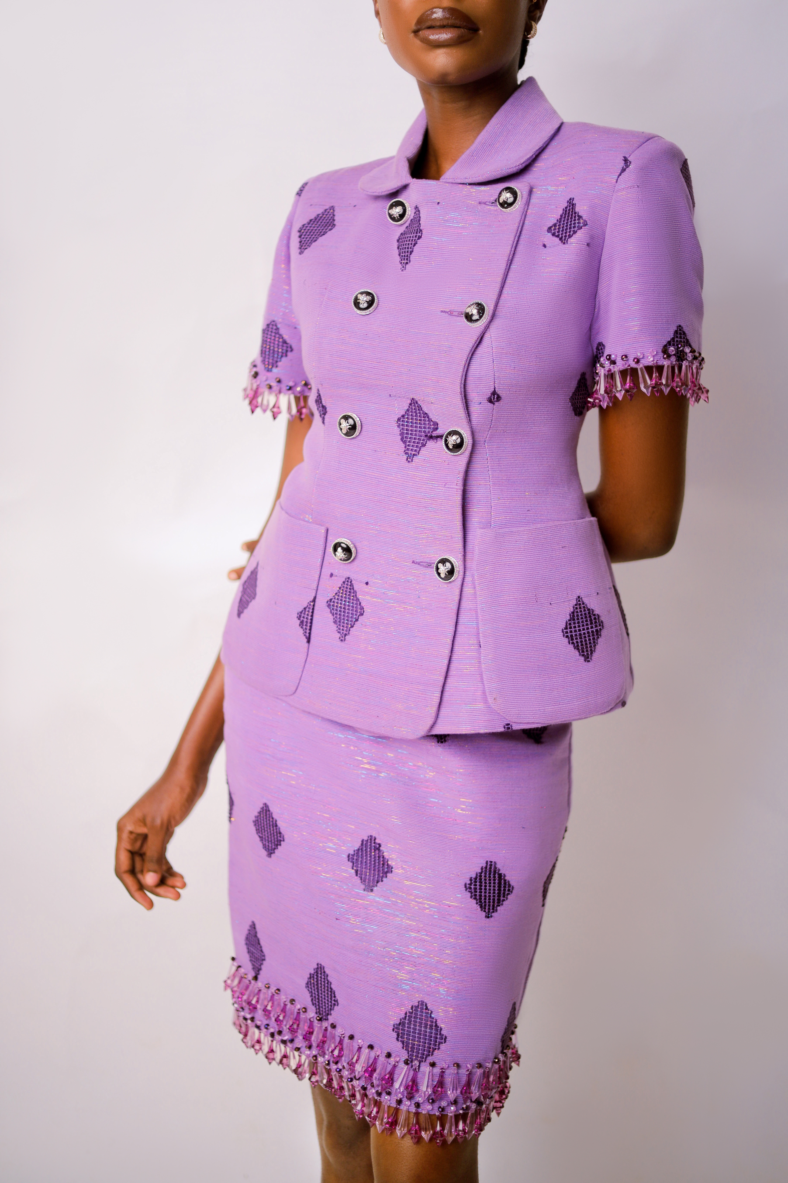 Beaded Akwa Ocha skirt luxury occasion wear ASAABA