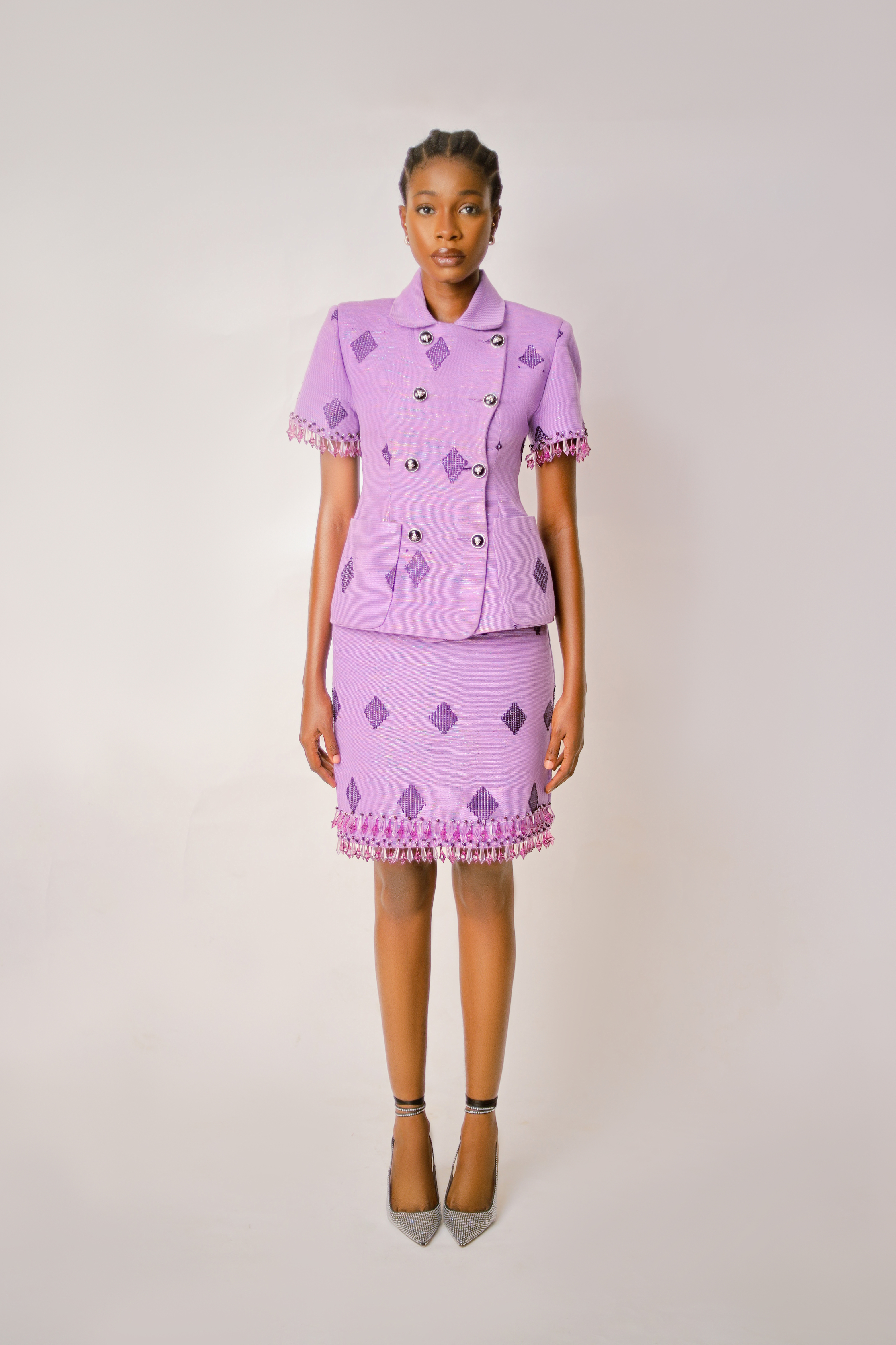 Amara jacket handwoven Akwa Ocha tailored jacket ASAABA