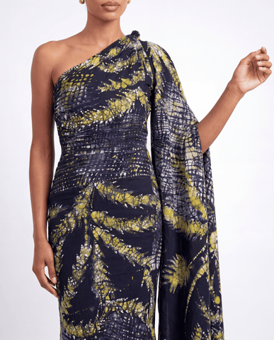 Moyin one shoulder dress