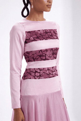 Adaeze Silk & Batik Chiffon Occasion Dress