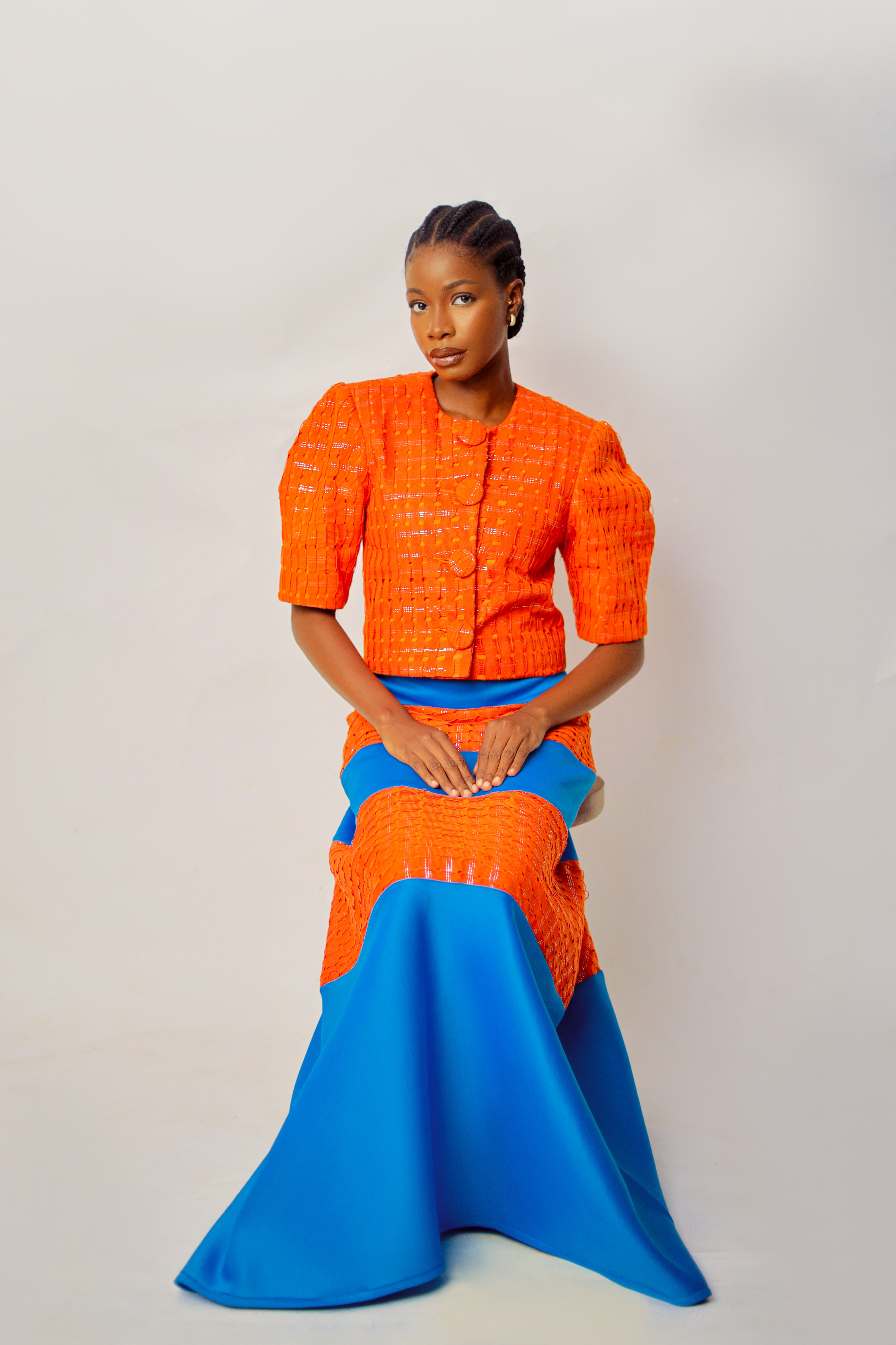 Akwa Ocha skirt fluid panels luxury fashion ASAABA