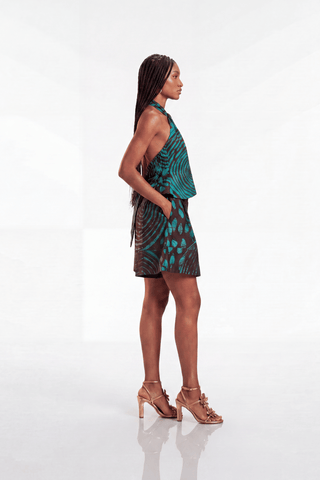 Oge Cotton High-Waisted Shorts