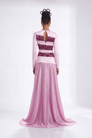 Adaeze Silk & Batik Chiffon Occasion Dress