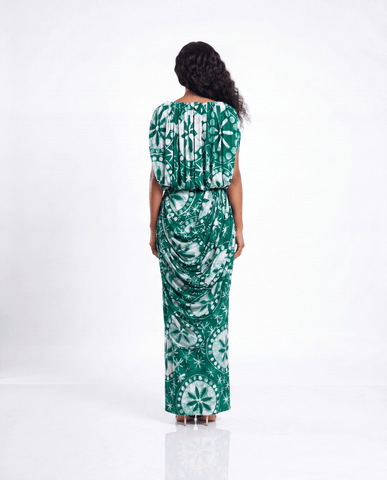 Ivie Green Pleated Top