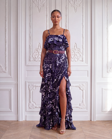 Nayo Off-Shoulder Ruffle Maxi Dress